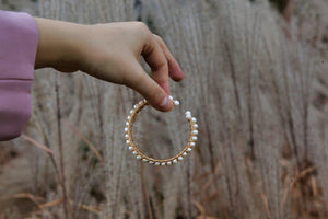 Purity, Gold-tone Pearl Cuff - Pearlescence & Co.