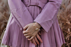 Starry Sky, Gold-tone Pearl Bracelet - Pearlescence & Co.