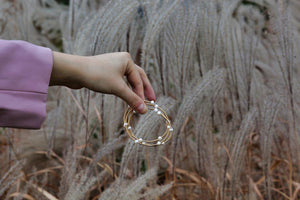 Starry Sky, Gold-tone Pearl Bracelet - Pearlescence & Co.